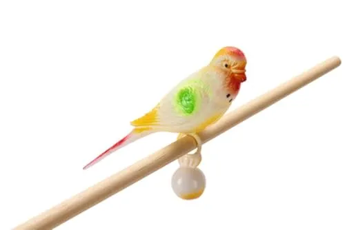 Beeztees Vogelspielzeug Sittich + Ring 15 cm - Hochwertiges Vogelspielzeug aus robustem Kunststoff, ideal für Wellensittiche. Fördert die Aktivität und sorgt für abwechslungsreiche Beschäftigung. Farbe: sortiert, Länge: 15 cm.