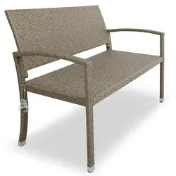 Casaria Gartenbank - Wetterfeste Sitzbank mit 320kg Belastbarkeit - Sitzbänke für den Garten, aus robustem Polyrattan, UV-beständig und ideal für den Außenbereich. Genießen Sie Komfort und Langlebigkeit in stilvollem Creme.