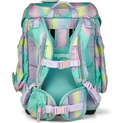 ergobag cubo Set 5-teilig – Ergonomischer Schulrucksack für Grundschüler - Schulranzen Set mit höhenverstellbarem Tragesystem für optimalen Tragekomfort, inklusive Sportbeutel und individuell gestaltbaren Kletties. Aus 27,7 recycelten PET-Flaschen verantwortungsvoll produziert.