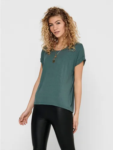 ONLY T-Shirt ONLMOSTER – T-Shirt mit melierter Optik und elastischem Material meliert, casual, lässig geschnitten, Viskosemischung, Rundhals
