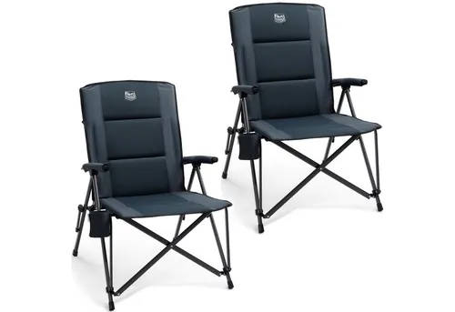TIMBER RIDGE Faltbarer Campingstuhl mit breitem Sitz 55 cm - Leichter Klappstuhl für den Outdoor-Einsatz, belastbar bis 150 kg. Ideal für Camping und Freizeit. Einfach zusammenklappbar und mit praktischer Selbstmontage.