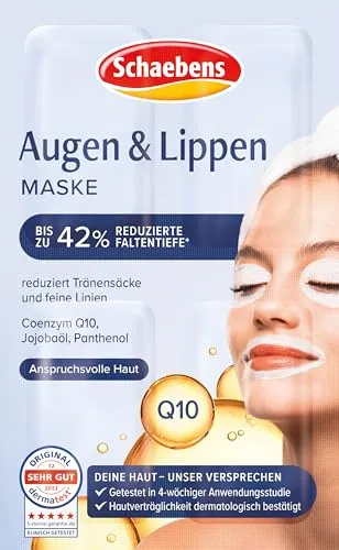 Schaebens Gesichtsmaske Augen und Lippen mit Q10 1 Stück Q10