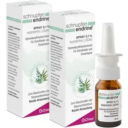 Schnupfen Endrine Spray 0,1% Doppelpack 2X10 ml