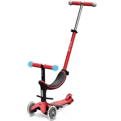 MICRO Mini2Grow DELUXE Magic LED red - MMD356 - Roller / Kickboards mit leuchtenden Rädern, ideal für Kinder und sorgt für Spaß und Sicherheit beim Fahren.