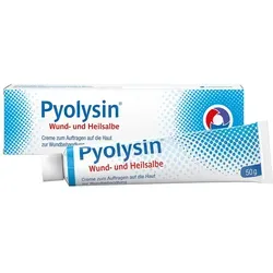 Pyolysin Wund- und Heilsalbe - Wundbehandlung mit 3fach-Wirkung: Pyolysin Wund- und Heilsalbe unterstützt die schnelle Heilung von Verletzungen und fördert die Hautregeneration – ideal für Schürfwunden und kleine Schnitte.