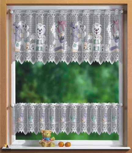 Gardinenbox Scheibengardine, Stangendurchzug (2 St), transparent, KIDS Scheibengardinen Set 2 Teilig 33520