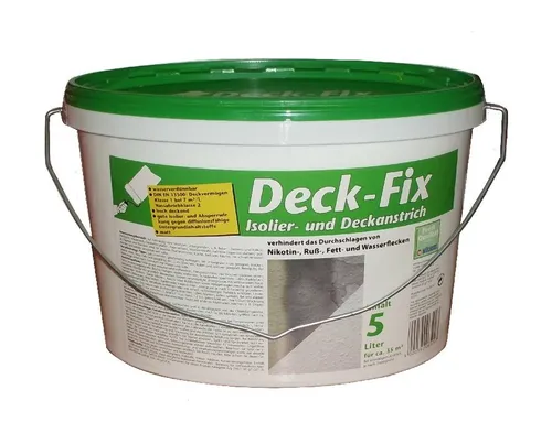 Wilckens Deck-Fix Isolier- und Deckanstrich matt, 5 l, Weiß - Farben – Hochwertiger Isolier- und Deckanstrich, der Nikotin- und Wasserflecken effektiv verhindert, ideal für Küche und Bad, ergiebig für bis zu 35 m².