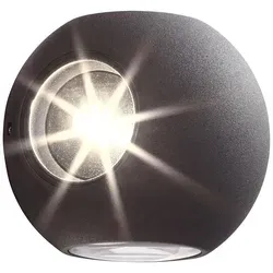 AEG LED Außenwandleuchte Gus anthrazit 4x3W 3000K Warmweiß IP54