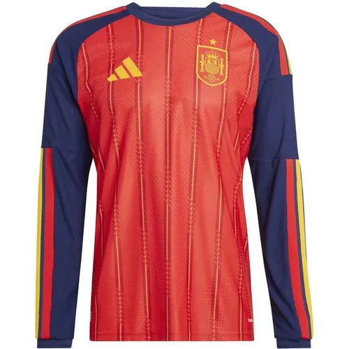 ADIDAS Herren Trikot Spanien 26 Authentic Langärmliges Heimtrikot - Erlebe den spanischen Fußball mit dem ADIDAS Herren Trikot Spanien 26. Dieses langärmlige Trikot bietet durch seine leichte Jacquard-Qualität und CLIMACOOL+-Technologie optimalen Tragekomfort und Bewegungsfreiheit. Ideal für Fans und Spieler.