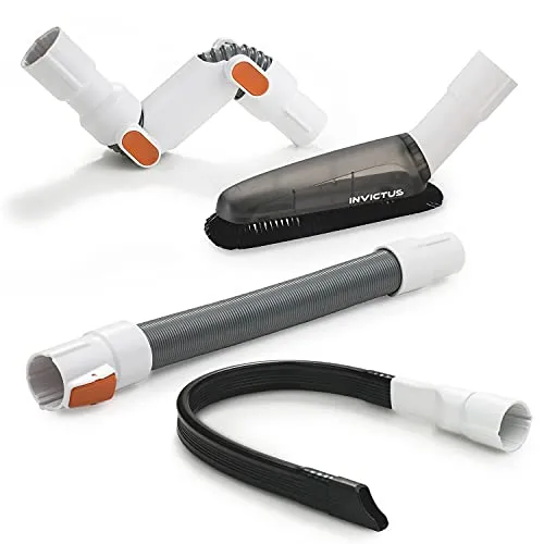 Genius Invictus X9/X7/X5/X3 Staub Set - Bodenstaubsauger Zubehörset für gründliche Reinigung in schwer zugänglichen Bereichen. Mit extra-soft Bürste, flexibler Fugendüse und Verlängerungsschlauch für maximale Reichweite.