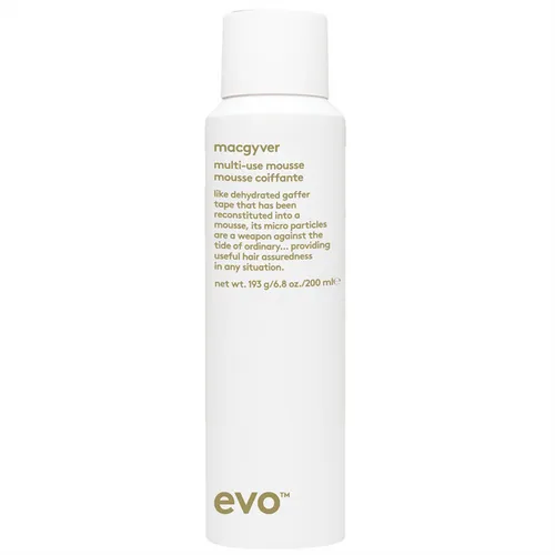 Evo Hair Macgyver Multi-Use Mousse 200 ml - Vielseitiges Styling-Mousse für Volumen und Textur. Ideal für kontrollierbare Styles und leicht ausbürstbar. Perfekt für jeden Look!