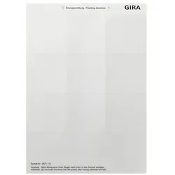Beschriftungsbögen für Flächenschalter 69 x 67 mm - Vorgestanzte Beschriftungsbögen aus PET-Folie im DIN A4-Format, ideal für Gira Flächenschalter. Perfekt für präzise Beschriftungen mit Laserdruckern.