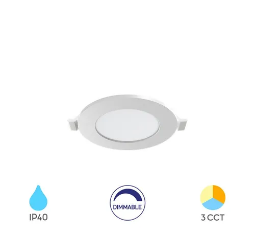 Braytron LED Einbaustrahler 4W LED Panel Dimmbar Einbauspot Einbaustrahler Deckenstrahler, LED fest integriert, Neutralweiß, Kaltweiß, Warmweiß, Energieeffizient, Flimmerfrei, Schwenkbar, 3CCT