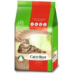 JRS Cats Best Eko Plus - Klumpstreu aus Holz 30l - Katzenstreu, 100% biologisch abbaubar und kompostierbar, inklusive GRATIS Schaufel für einfache Handhabung.