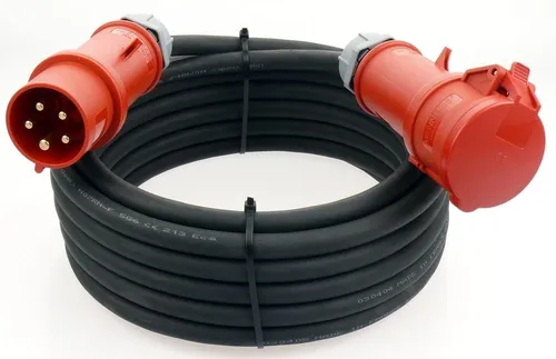 maxgo® CEE Mennekes Verlängerungskabel 32A 400V H07RN-F 5x6 IP44, 25m - Flexibles Gummikabel für den Außenbereich, ideal für Events und Starkstromgeräte. Hochwertige Mennekes-Steckverbinder garantieren Sicherheit und Zuverlässigkeit bei jeder Anwendung.