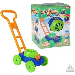 Toi-Toys Seifenblasenmaschine "INCREDIBUBBLE Rasenmäher" – Spaß für Kinder ab 3 Jahren - Kreatives Seifenblasen-Spielzeug aus robustem Kunststoff. Inklusive Seifenblasenlösung für unvergessliche Spielstunden. Batteriebetrieb (3 x AA), ideal für den Innen- und Außenbereich.
