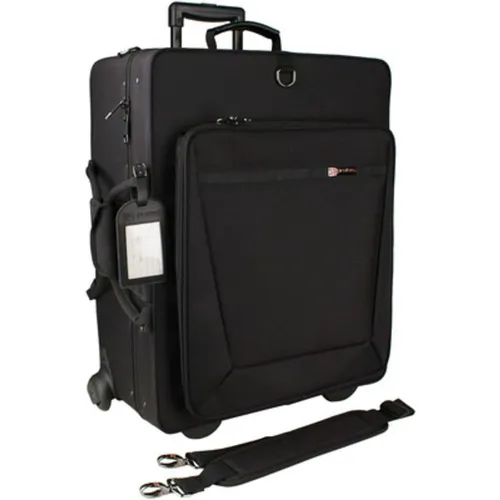 Protec IP301QWL - Koffer für 4 Trompeten, leichter und stoßdämpfender Rahmen mit wasserfestem Nylonmaterial und praktischem Organizer