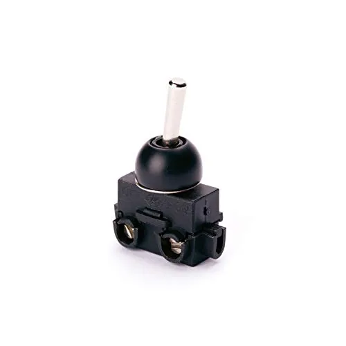 ORION LIGHTSTYLE Einbauschalter Kippschalter ON/OFF Ein/Aus 250V Leuchten 1polig 2(1) A LS-2 gold silber antik Lampen Tischlampen Wandleuchten (Schwarz)
