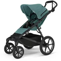 Thule Urban Glide 4-wheel Buggy - All-Terrain Kinderwagen in Mid Blue - Fahrradanhänger für jedes Terrain, ideal zum Joggen mit leichtem Rahmen, großen 16-Zoll-Rädern und sicherem 5-Punkt-Gurt für maximalen Komfort.