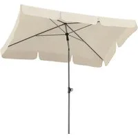 Schneider Sonnenschirm Locarno, rechteckig 180 x 120 cm, natur - Hochwertiger Sonnenschirm aus robustem Polyester mit UV-Schutz 50+, ideal für Garten und Terrasse. Das pulverbeschichtete Stahlgestell sorgt für Stabilität und Langlebigkeit.