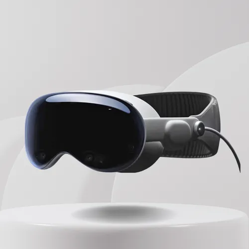Apple Vision Pro 256 GB - Virtual-Reality-Headset - Smart Home: Erleben Sie beeindruckendes 3D mit 6,5 MP Kamerasystem und einzigartigem Head-Tracking für immersive VR-Erlebnisse.