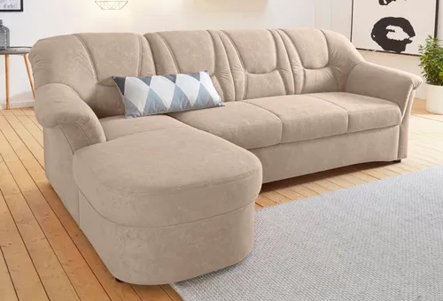 DOMO collection Ecksofa SARAFINA 232x146 cm, auch mit Federkern für noch mehr Sitzkomfort!, whlw. mit Bettfunktion, L-Form