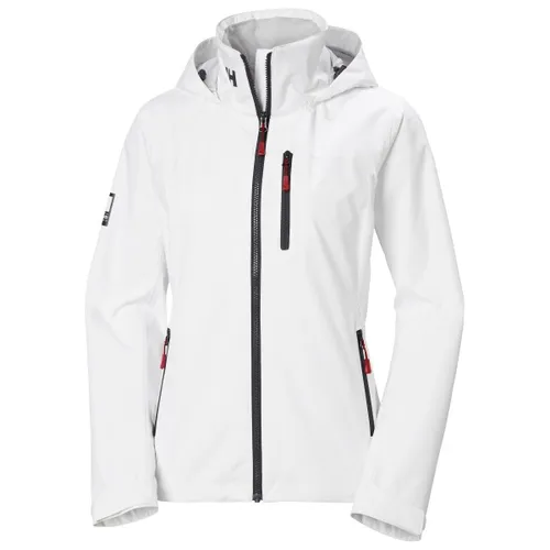 Helly Hansen Women's Crew Hooded Jacket 2.0 - Regenjacke Gr XS weiß - Wasserdichte und winddichte Regenjacke mit abnehmbarer Kapuze in Weiß, ideal für Wanderungen. Hochwertiges Polyester sorgt für angenehmen Tragekomfort.