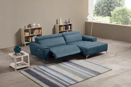 Egoitaliano Ecksofa Suzette, Designsofa mit hohem Sitzkomfort, mit Recamiere, inkl. 1 elektronischen Relaxfunktion, L-Form