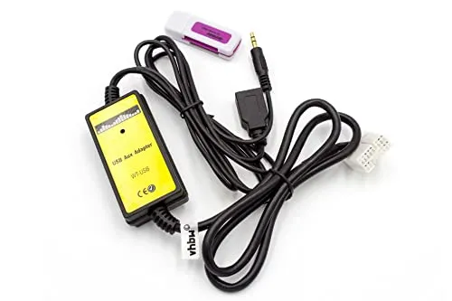 vhbw AUX USB Audio Adapter Kabel KFZ Radio (150 cm) kompatibel mit Honda Bj. 2003-11 Element, Accord Auto, Autoradio - USB