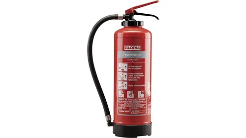 Gloria P6 Easy Feuerlöscher 6 kg ABC Pulverlöscher - Zuverlässiger 6 kg ABC Pulverlöscher, frostsicher von -30°C bis 60°C, ideal für alle Brandklassen und elektrischen Anlagen bis 1000 Volt. Wiederbefüllbar für lange Lebensdauer und geringeren Wartungsaufwand.