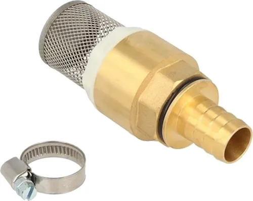 tecuro Saugfilter Set 1 1/4 (5/4) Zoll - MS Fußventil mit Rückschlagventil, Saugkorb, Schlauchülle und Schlauchschelle