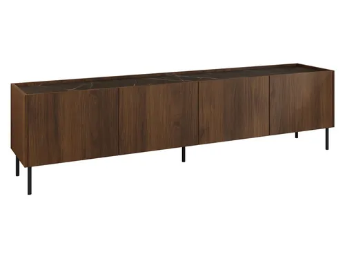 MIRJAN24 TV-Schrank Tewos 200 2D - TV-Halterungen: Stilvolles TV-Lowboard mit vier Drehtüren, robustes Design aus Laminatplatte und gedämpften Scharnieren für leisen Komfort.