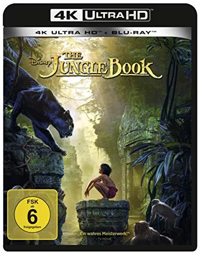 The Jungle Book (4K Ultra-HD) (+ Blu-ray 2D) - Familienfilm ab 6 Jahren, atemberaubende 4K Ultra-HD Qualität für ein unvergessliches Seherlebnis.