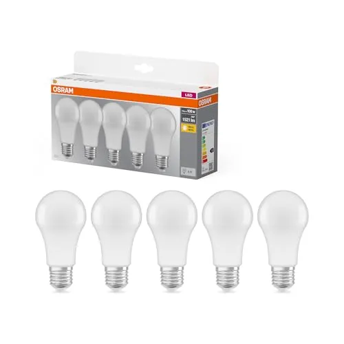 Osram LED BASE CLASSIC A in A-Form, LED-Lampe, Matt, 13 W, 1521 lm, 2700 K, CRI 80