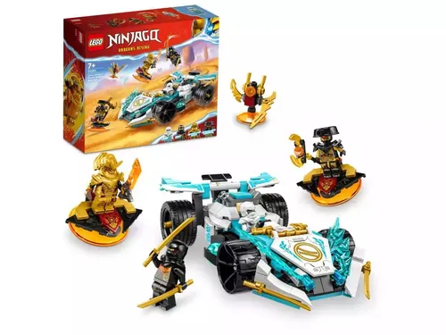 Zanes Drachenpower-Spinjitzu-Rennwagen (71791) - NINJAGO Konstruktionsspielzeug mit einzigartiger Kreiselfunktion, inklusive 4 Ninja-Minifiguren und ideal für kreative Rollenspiele