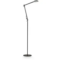 Futura pt1 Stehleuchte von Ideal Lux - Moderne Stehleuchte mit Gelenkarm aus Aluminium, verstellbarem LED-Diffusor und integriertem Schalter. Ideal für Leseflächen, kombiniert Funktionalität mit stilvollem Design.