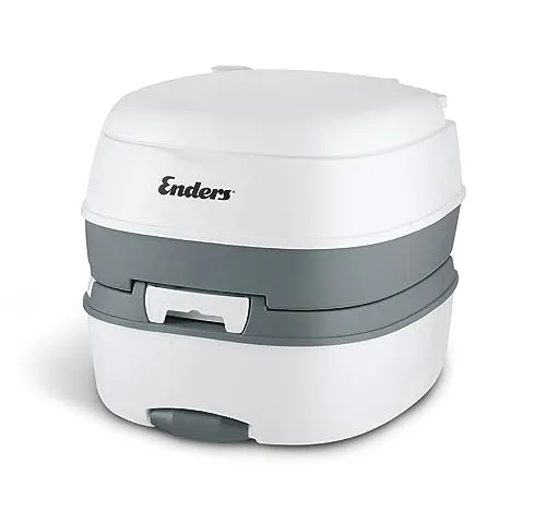 Enders Campingtoilette DELUXE - Mobil WC Chemietoilette - Camping-Toiletten mit ergonomischem Tragegriff, Spül- und Abwassertank, 130kg Tragkraft und optimaler Sitzhöhe von 35cm für höchsten Komfort beim Camping.