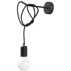 Kinkiet EDISON czarny - Dimmbare Wandleuchte - Lampen: Dimmbar, moderne Wandmontage, ideal für stimmungsvolle Beleuchtung in Innenräumen.