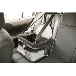 Henry Wag Autositz für Hunde – Faltbarer Hundekorb für stressfreies Reisen - Sonstiger Hundebedarf – Faltbarer Hundekorb mit erhöhtem Sitzplatz für optimale Sicht und Sicherheit während der Autofahrt, inklusive waschbarer Fleece-Einlage.