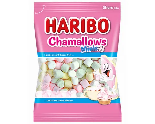 HARIBO Chamallows Minis Vanille 200g 12er Pack - Genießen Sie die HARIBO Chamallows Minis mit Vanille-Geschmack! Perfekt für heiße Schokolade, als Kuchenverzierung oder einfach zum Naschen. Die süßen Schaumzucker-Köstlichkeiten sind ein Highlight für jede Gelegenheit.
