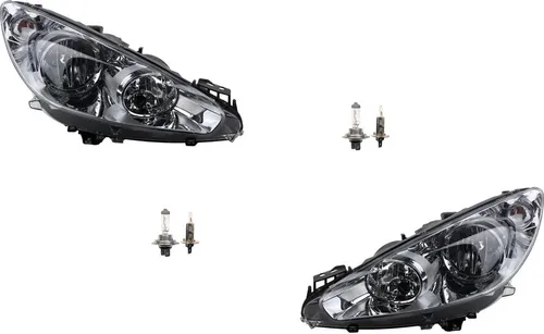 Johns Scheinwerfer Halogen für Peugeot 308 05/2011- mit H7 H1 Set - Hochwertige Halogenscheinwerfer für Peugeot 308, E-Typ-geprüft. Ideal für optimale Sichtverhältnisse im Straßenverkehr. Einfache Montage, inklusive H7 und H1 Leuchtmittel im Set.