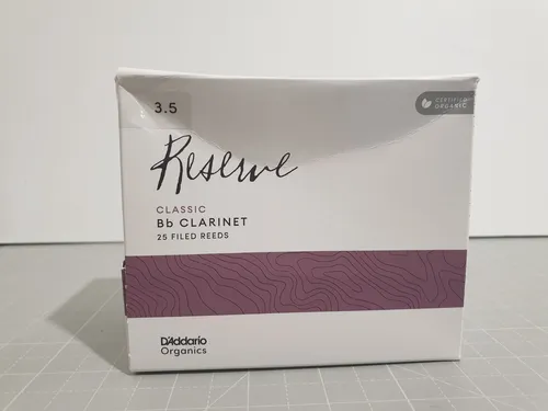 D'Addario Organics Reserve klassische Bb-Klarinettenblätter 3.5 (25er-Pack)