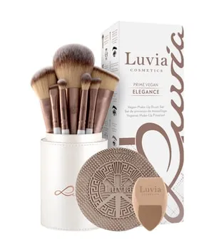 Luvia Prime Vegan Elegance Pinselset - Hochwertiges Pinselset für präzises Make-up, handgefertigt mit ultrasanftem veganem Nurai-Haar für ein ebenmäßiges Hautbild und strahlende Looks. Ideal für Beauty-Lover!