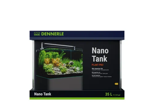 DENNERLE Nano Tank Plant Pro 35 L mit LED Beleuchtung - Nanoaquarium mit 35 L Kapazität, ideal für Süßwasserpflanzen und Fische, inklusive energieeffizienter Chihiros A II 401 LED Beleuchtung für optimales Wachstum.