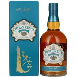 Chivas Regal Mizunara - Special Edition - Exklusiver Blended Scotch Whisky, gereift in seltenen Mizunara-Eichenholzfässern für ein einzigartiges Geschmacksprofil mit intensiven Kokosnussaromen.