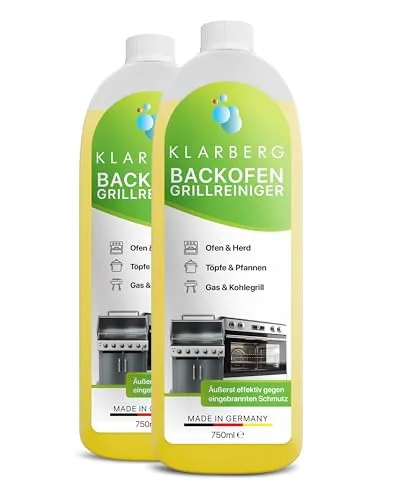 KLARBERG® Backofenreiniger (2x 750ml) I Grillreiniger I Backofenreiniger extra stark I Grill Reiniger extra stark I Ofenreiniger Backofenreiniger I Grillreiniger Gasgrill I Backofen Reiniger