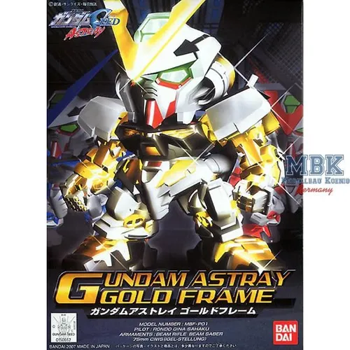 BANDAI BAN5057990 SD Gundam Astray Gold Frame 8 cm