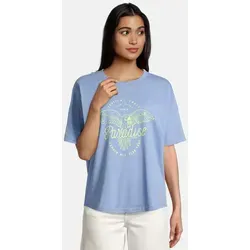 salzhaut T-Shirt FIPSIE Paradise Damen normale Passform T-Shirt mit Wow-Faktor – tolle Qualität und maximaler Tragekomfort blau L