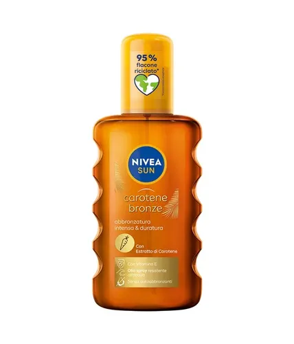 Carotene Bronze Nivea Sun 200ml - Bräunungsprodukt für eine natürliche, goldene Bräune. Ideal für die Sommersaison und sorgt für ein gleichmäßiges Hautbild.