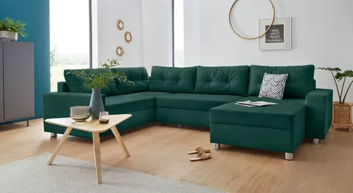 COLLECTION AB Wohnlandschaft Paris U-Form, B: 310 cm, 1 Zierkissen & Federkern, optional Bettfunktion & Bettkasten